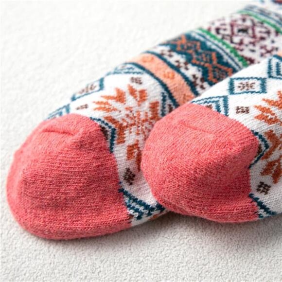 Wool Socks for Women - 5 Pairs Soft Cozy Knit Winter Warm Socks for Women Men - Picture 14 of 14